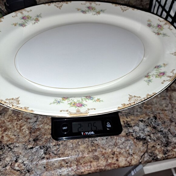 Homer Laughlin Eggshell Nautilus Large Floral Porcelain Platter 16 inch long - Picture 15 of 15